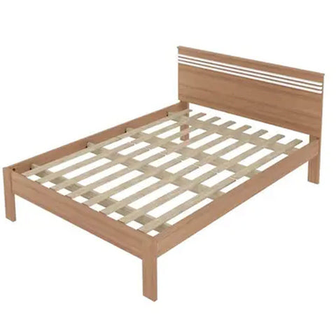 Cama de Casal 195x148,5x93cm MDP Amêndoa Tecnomobili CM8009 Quarto