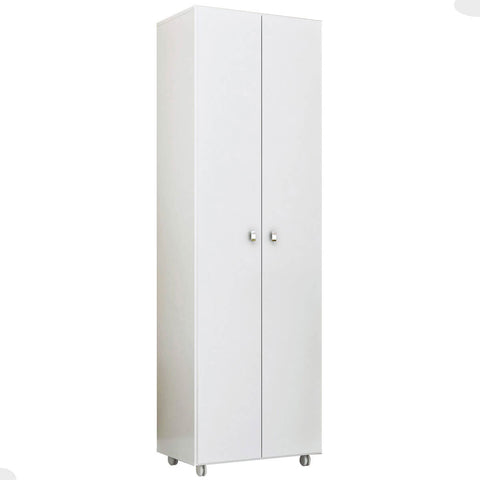 Armário para Lavanderia Multiuso com 2 Portas e 6 Nichos Branco AM3101 Tecnomobili