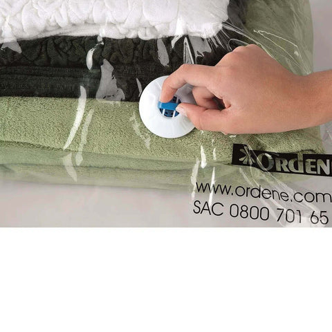 Kit 2 Sacos Vac Bag Ordene para Roupas Médio 45x65cm A Vácuo Polietileno Reutilizável