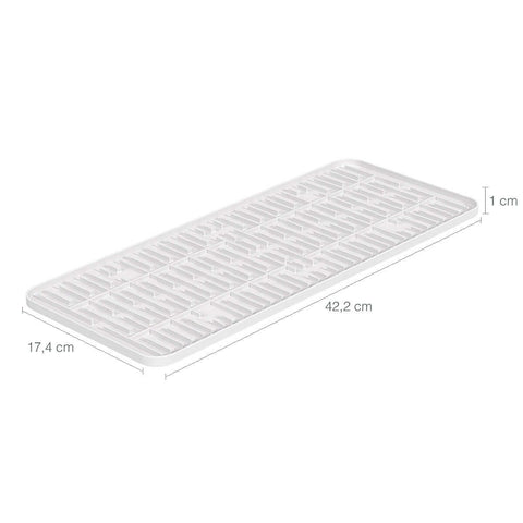 Kit 2 Tapetes de Pia Taças Copos 42x17cm Branco Single Coza Cozinha Mantém Pia Seca Cozinha