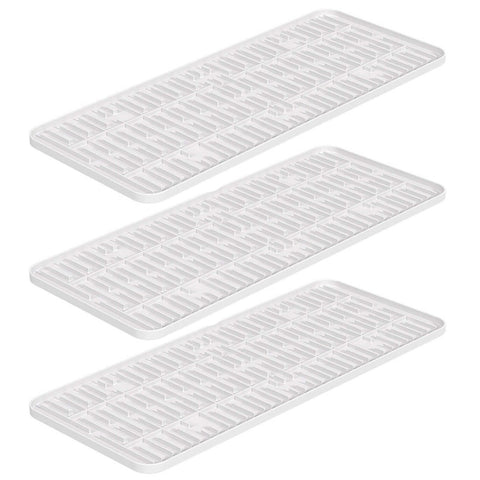 Kit 3 Tapetes de Pia Taças Copos 42x17cm Single Coza Branco Cozinha Mantém Pia Seca Cozinha