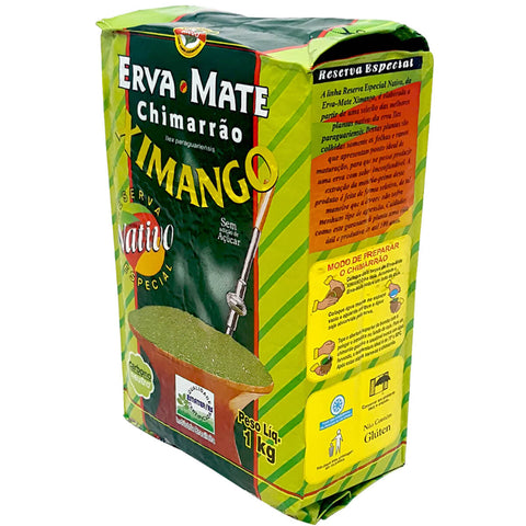 Kit 2 Erva-Mate Ximango Pura Folha 500g e Nativa Reserva Especial 1kg para Chimarrão