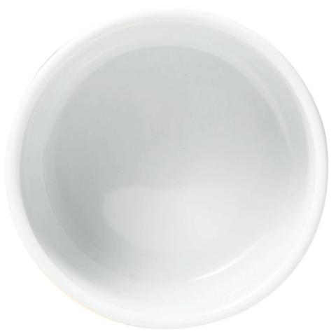 Ramekin Porcelana 180ml Canelado Médio Branco Germer Tigela Mesa Posta