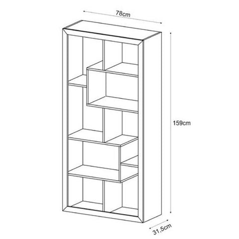 Estante Organizadora Multiuso com 8 Nichos Amêndoa E1712 Tecnomobili Organizar Livros Acessórios