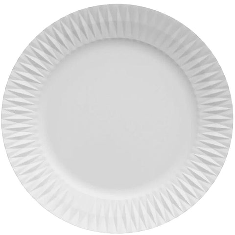 Prato para Sobremesa em Porcelana Diamante Germer 20,5cm Branco Mesa Posta