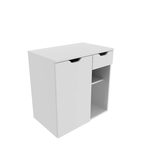 Balcão Gabinete para Banheiro Suspenso 60cm com 1 Gaveta e 1 Porta BN3605 Branco SEM CUBA