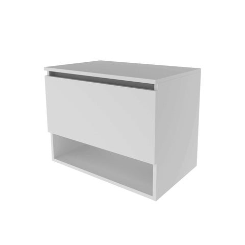 Balcão Gabinete Suspenso para Banheiro 60cm com 1 Porta e Nicho BN3606 Branco SEM CUBA