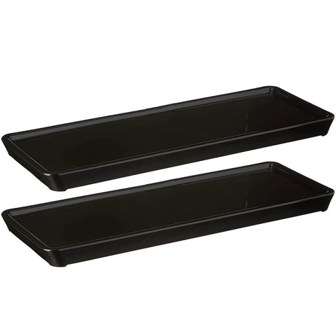 Kit 2 Bandejas para Bancada de Banheiro Retangular 30,5x11,5cm Vitra OU Preta