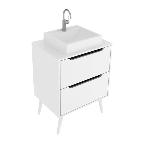 Gabinete para Banheiro 60cm com 2 Gavetas BN3639 Branco Tecnomobili SEM CUBA