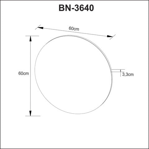 Espelho Redondo 60cm BN3640 Tecnomobili