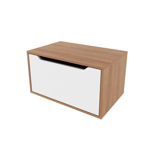 Balcão Gabinete 60cm com 1 Porta BN3646 Amêndoa/Branco Tecnomobili