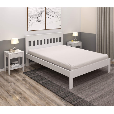 Cama de Casal CM8007 Para Colchão de 138x188cm Branca Tecnomobili