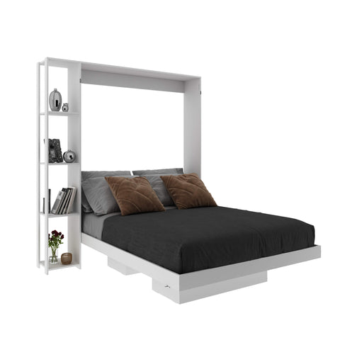 Cama Articulada de Casal com 4 Prateleiras e 2 Nichos CM8014 Branca Tecnomobili