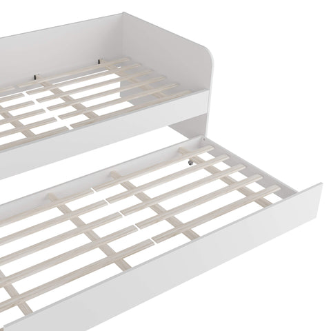 Bicama Solteiro com Auxiliar Estilo Sofá Branca Tecnomobili CM8032 Quarto Cama