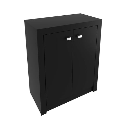 Balcão para Escritório com 2 Portas e 1 Prateleira ME4103 Preto Tecnomobili