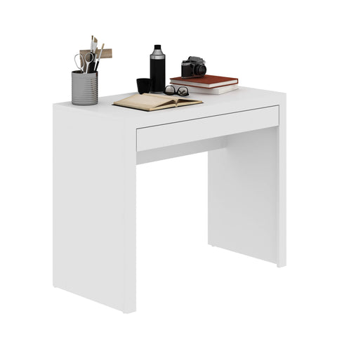 Mesa Escrivaninha para Escritório 90x46,5x74,5cm com 1 Gaveta Branca ME4107 Tecnomobili