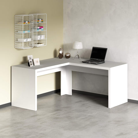 Mesa para Escritório Angular ME4116 Branco Tecnomobili