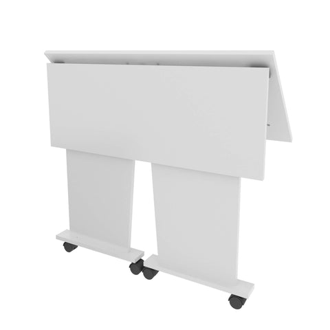 Escrivaninha Dobrável 80cm com Rodízio ME4117 Branco Tecnomobili