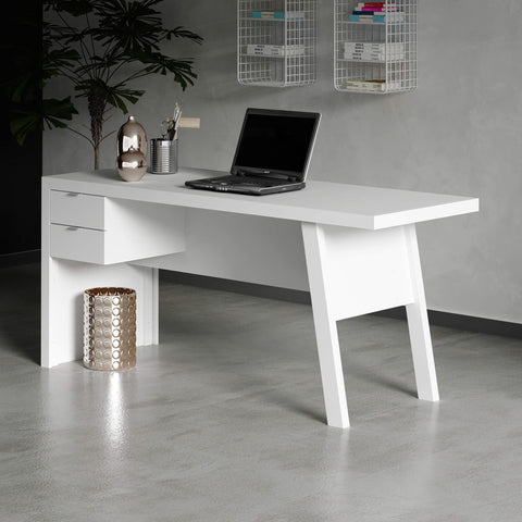 Mesa para Escritório 163cm com 2 gavetas ME4122 Branco Tecnomobili