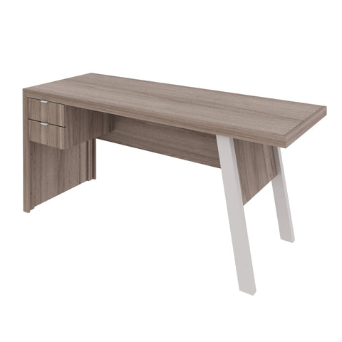 Mesa para Escritório 163cm com 2 gavetas ME4122 Carvalho/Fendi Tecnomobili