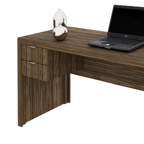 Mesa para Escritório 163cm com 2 gavetas ME4122 Nogal/Fendi Tecnomobili