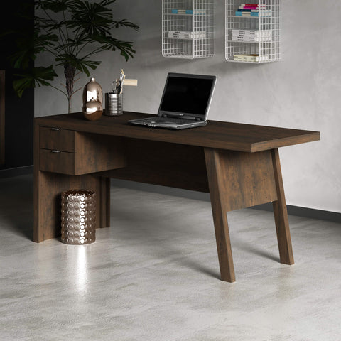 Mesa para Escritório 163cm com 2 gavetas ME4122 Rústico Tecnomobili