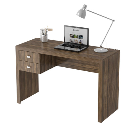 Mesa para Escritório 117cm com 2 gavetas ME4123 Nogal Tecnomobili