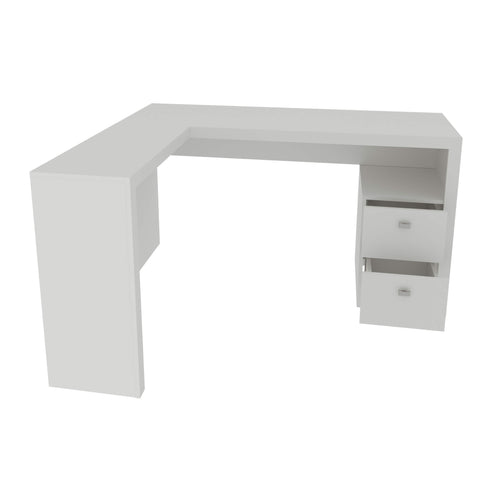 Mesa para Escritório com 2 gavetas ME4129 Branco Tecnomobili