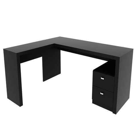 Mesa para Escritório com 2 gavetas ME4129 Preto Tecnomobili