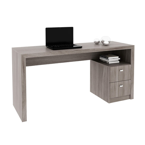 Mesa para Escritório 135,8cm com 2 gavetas ME4130 Carvalho Tecnomobili