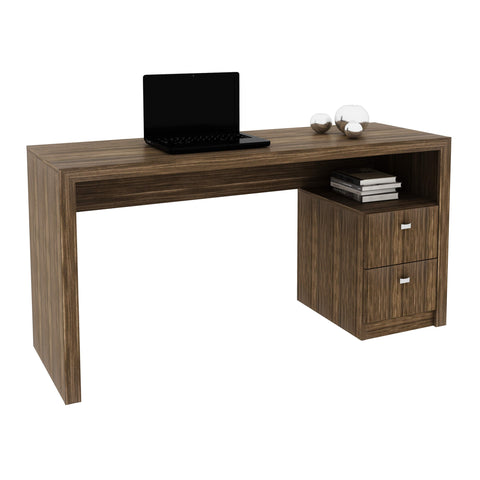 Mesa para Escritório 135,8cm com 2 gavetas ME4130 Nogal Tecnomobili