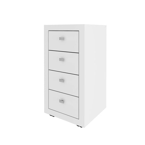 Gaveteiro 4 Gavetas Escritório Home Office ME4133 Branco Tecnomobili