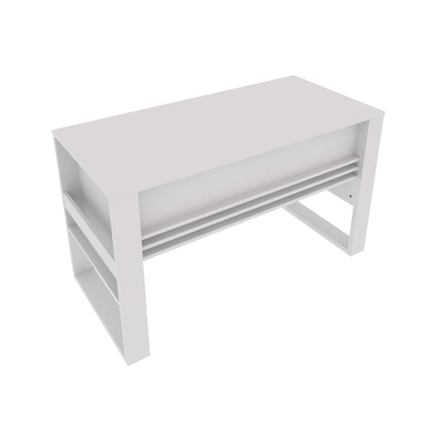 Mesa para Escritório 127cm com 2 gavetas 1 com Chave ME4144 Branco Tecnomobili