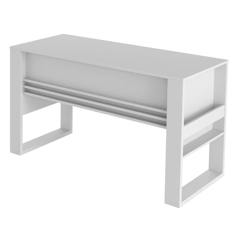 Mesa para Escritório 127cm com 2 gavetas 1 com Chave ME4144 Branco Tecnomobili