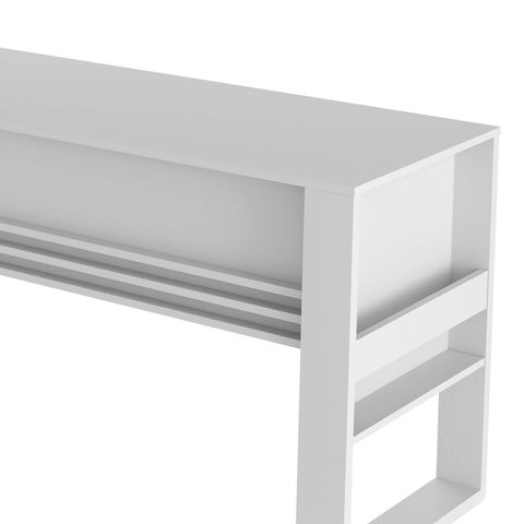 Mesa para Escritório 127cm com Detalhe Ripado ME4146 Branco Tecnomobili