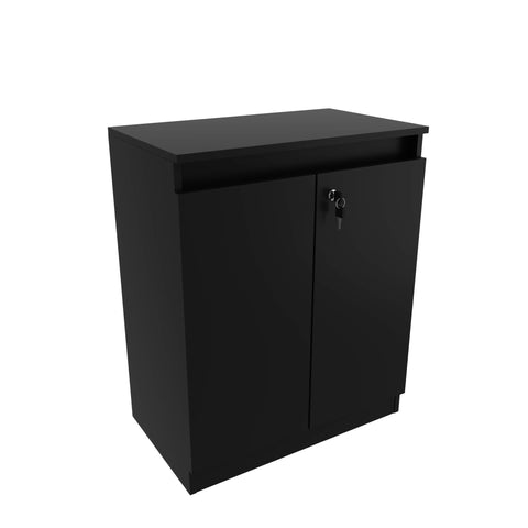 Balcão para Escritório com 2 Portas e Chave ME4149 Preto Tecnomobili