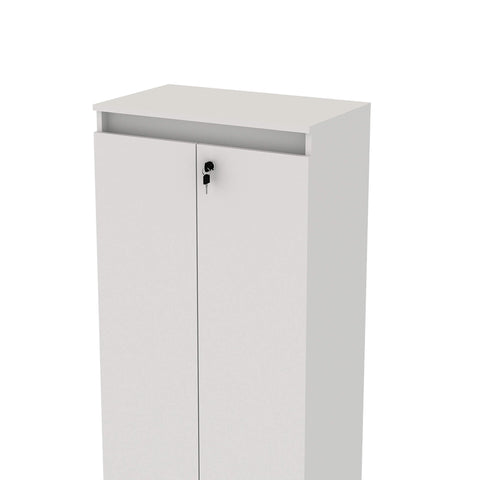 Armário Estante para Escritório com 2 Portas e Chave ME4151 Branco Tecnomobili