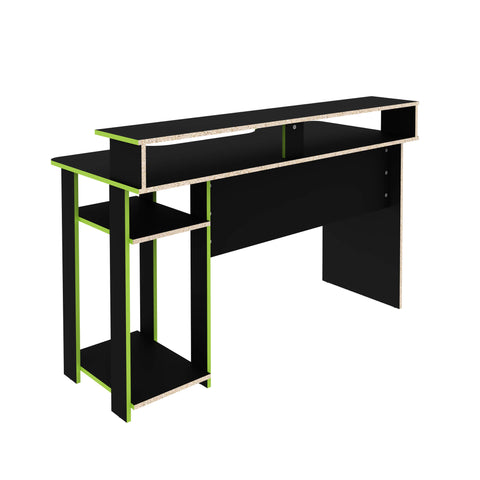 Mesa Gamer com Porta CPU 136cm ME4153 Preto/Verde Tecnomobili