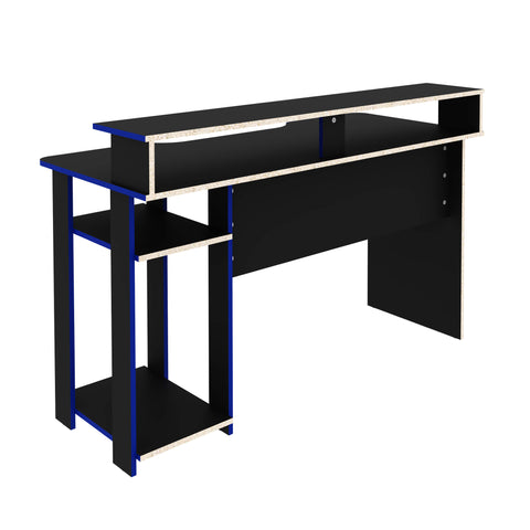 Mesa Gamer com Porta CPU 136cm ME4153 Preto/Azul Tecnomobili