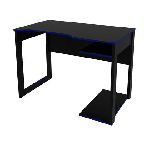 Mesa Gamer 105cm ME4161 Preto/Azul Tecnomobili