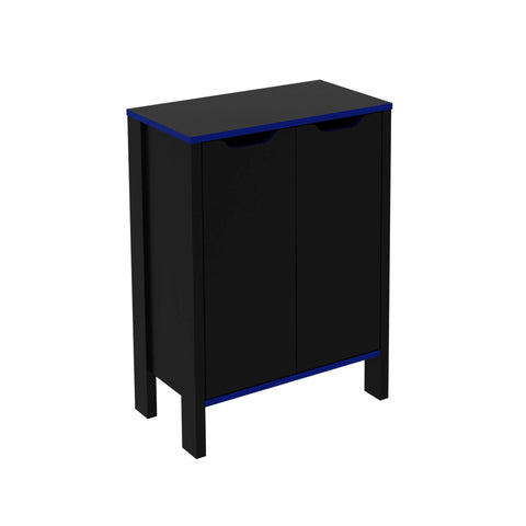 Armário Gamer com 2 Portas ME4164 Preto/Azul Tecnomobili