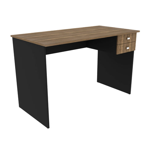 Mesa para Escritório 117cm com 2 Gavetas ME4165 Nogal/Preto Tecnomobili