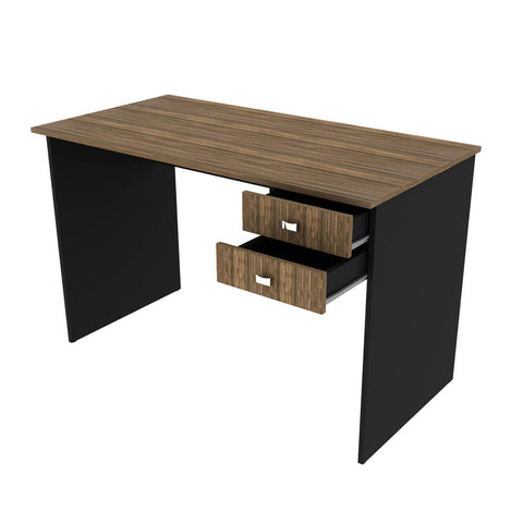 Mesa para Escritório 117cm com 2 Gavetas ME4165 Nogal/Preto Tecnomobili