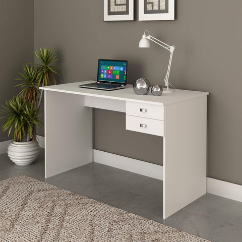 Mesa para Escritório 117cm com 2 Gavetas ME4165 Branco Tecnomobili