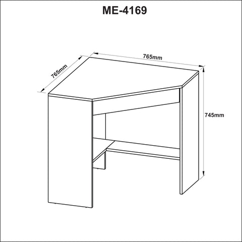 Mesa Escrivaninha de Canto com 1 Gaveta ME4169 Branco Tecnomobili