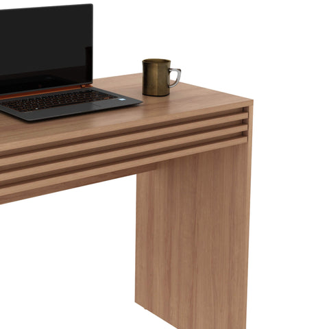 Mesa Escrivaninha Escritório 90x45x74,5cm com Gaveta ME4173 Amêndoa Tecnomobili