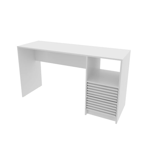 Escrivaninha Mesa Escritório Home Office 135,8x45x74,5cm 2 Gavetas ME4174 Branco Tecnomobili