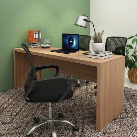 Mesa Para Escritório 180cm Me4185 Amêndoa Tecnomobili