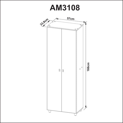 Armário Multiuso com 2 Portas AM3108 Branco Tecnomobili