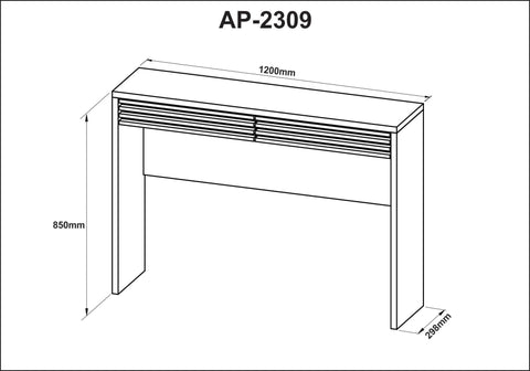 Aparador Amêndoa com 2 Gavetas AP2309 Tecnomobili